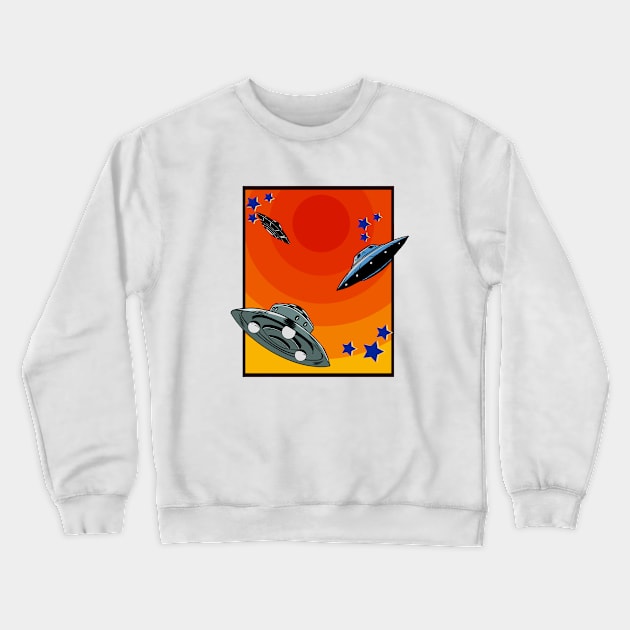 UFO Crewneck Sweatshirt by TheLenRoman